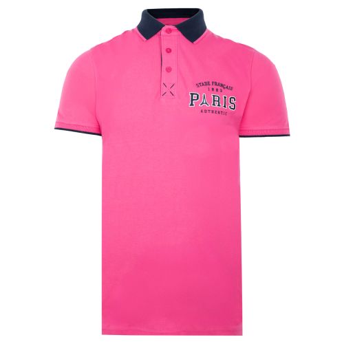 Stade Français Paris Eiffel Tower Pink Polo Shirt