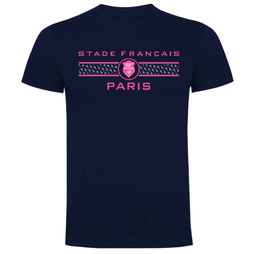 Stade Français Paris Fancy navy blue T-shirt