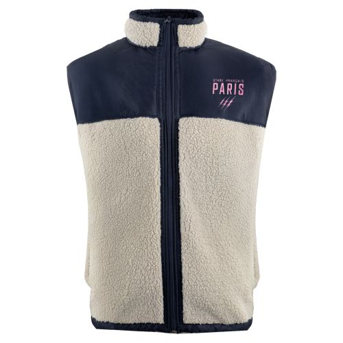 Stade Français Paris Sherpa Effect Sleeveless Fleece Jacket
