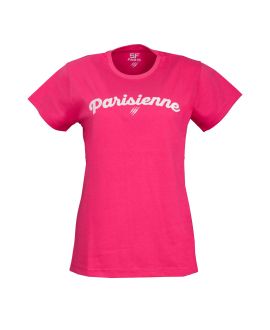 T-shirt Parisienne Embroidery Stade Français Paris Pink Woman