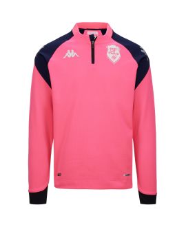 Men's pink KAPPA Stade Français Paris 23/24 ABLAS training sweatshirt